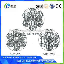 6x37+FC 6x37+IWS 6x37+IWR Low Carbon Making Nails Steel Wire Rope